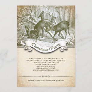 Invitation Noël vintage