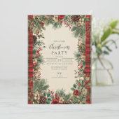 Invitation Noël vintage (Debout devant)