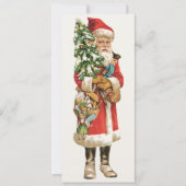 Invitation Noël vintage, Image découpée de Père Noël (Devant)