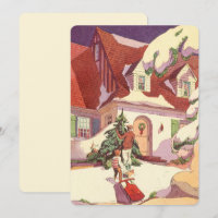 Noël vintage, maison de famille sous la neige Invi