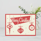 Invitation Noël vintage ornemente l'invitation de partie (Debout devant)