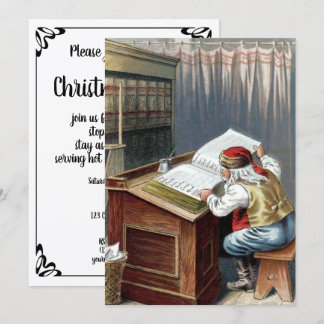 Invitation Noël vintage, Saint Nicolas Mauvais ou Bon Enfant
