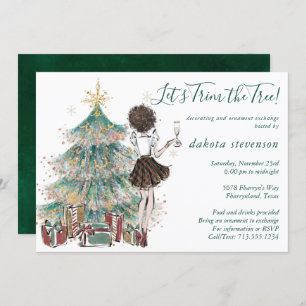 Invitation Noël vintage   Tree Trim Orament Exchange