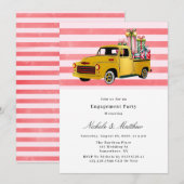 Invitation Noël Vintage Truck Engagement Party (Devant / Derrière)