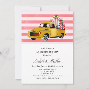 Invitation Noël Vintage Truck Engagement Party