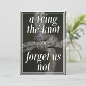 Invitation Noeud à Nouer Mariage Save The Date (Debout devant)