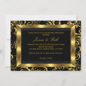 Invitation Nœud à tourbillon floral Photo 50e anniversaire de (Dos)