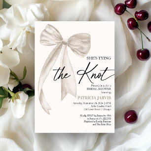 Invitation Noeud Blanc Elle Se Marie Shower de Fiançailles