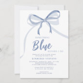 Invitation Nœud bleu quelque chose de bleu avant que je fasse (Devant)