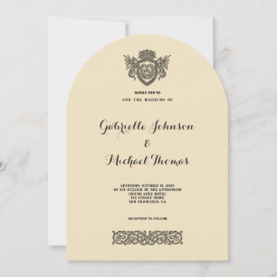 Invitation Nœud celtique Couronne de dragon vintage Mariage v