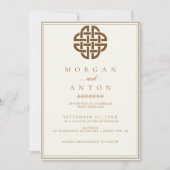 Invitation noeud celtique | Élégant Mariage irlandais (Devant)