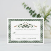 Invitation noeud celtique | Floral moderne Mariage irlandais (Debout devant)