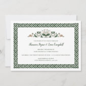 Invitation noeud celtique | Floral moderne Mariage irlandais (Devant)