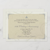 Invitation Nœud d'amour celtique en diamant pour anniversaire (Devant / Derrière)