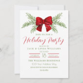 Invitation Nœud de fête de Noël (Devant)