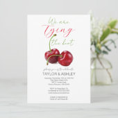 Invitation Noeud de mariage demande en mariage Cerise (Debout devant)