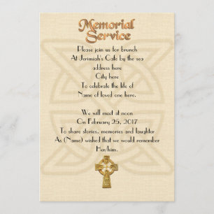 Invitation Noeud et croix celtiques d'invitation de cérémonie