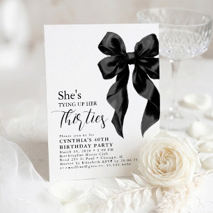 Invitation Noeud noir nouant ses trente ans 40e anniversaire