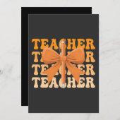 Invitation Nœud papillon de remerciement pour enseignant de r (Devant / Derrière)