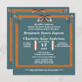 Invitation Nœud papillon simple élégant personnalisé pour mar (Devant / Derrière)