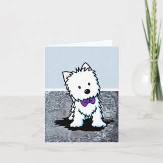 Invitation Nœud papillon Westie KiniArt