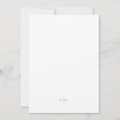Invitation Nœud Rose Pâle Élégant Mariage Fantaisiste (Dos)