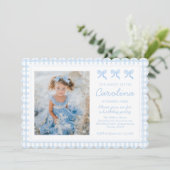 Invitation Nœuds aquarelle prépa à photo personnalisée (Debout devant)