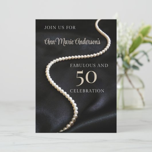 Invitation Noir 50 ans et Fabuleux (Debout devant)