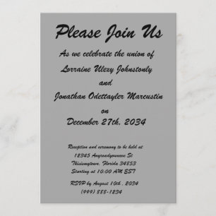 Invitation noir 8 x conception 11 votre propre produit