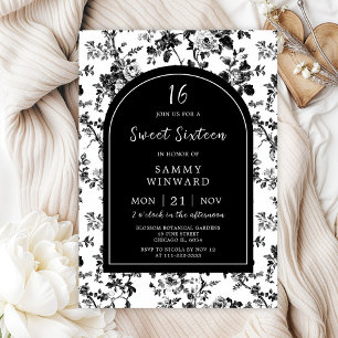 Invitation Noir Antique Chinoiserie Sweet Seize
