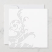 Invitation Noir Argent Flourdissant Individuel Mariage invité (Dos)