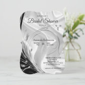 Invitation Noir avec Argent sur Fête des mariées de soie Cham (Debout devant)