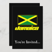 Invitation Noir avec le drapeau jamaïcain (Devant / Derrière)