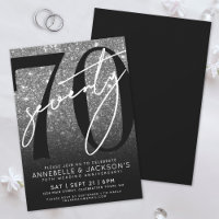 Noir Blanc 70e Anniversaire de Mariage