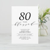 Invitation Noir & Blanc | 80 Ans Fêtés Fête d'anniversaire 80 (Debout devant)