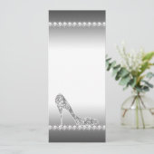 Invitation Noir Blanc Diamant Haut talon Chaussure Anniversai (Debout devant)