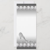 Invitation Noir Blanc Diamant Haut talon Chaussure Anniversai (Dos)