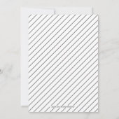 Invitation Noir & Blanc | Dîner de répétition de mariage clas (Dos)