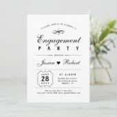 Invitation Noir & Blanc | Elegant Engagement Party (Debout devant)