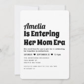 Invitation Noir Blanc Moderne Maman Ère Baby shower minimalis (Devant)