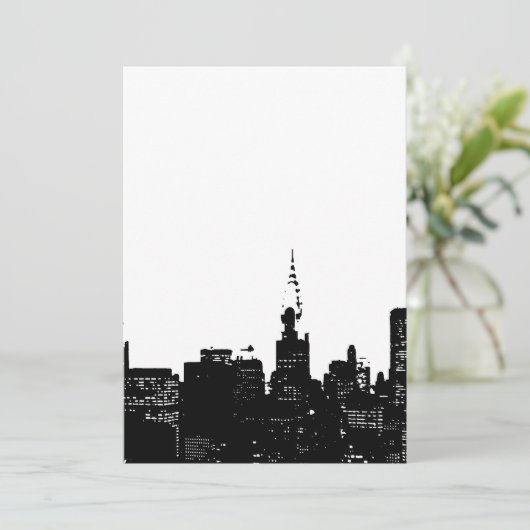 Invitation Noir & Blanc New York (Debout devant)