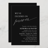 Invitation Noir & Blanc Nous avons décidé de Mariage pour tou (Devant / Derrière)