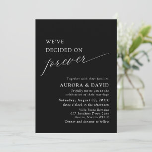 Invitation Noir & Blanc Nous avons décidé de Mariage pour tou