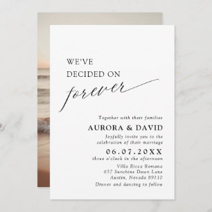 Invitation Noir & Blanc Nous avons décidé de Mariage pour tou