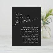 Invitation Noir & Blanc Nous avons décidé de Mariage pour tou (Debout devant)