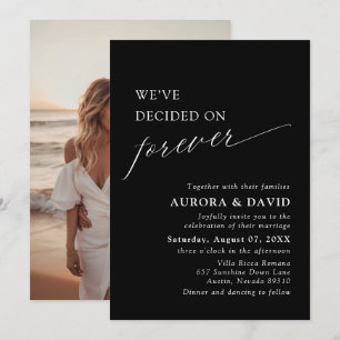 Invitation Noir & Blanc Nous avons décidé de Mariage pour tou