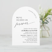 Invitation Noir & Blanc Nous avons décidé de Mariage pour tou (Debout devant)