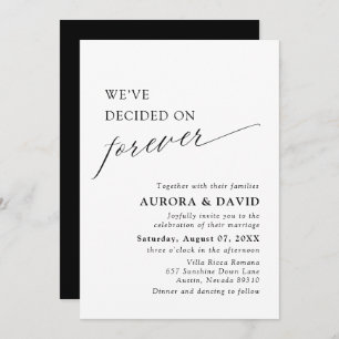Invitation Noir & Blanc Nous avons décidé de Mariage pour tou