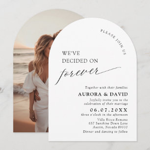 Invitation Noir & Blanc Nous avons décidé de Mariage pour tou