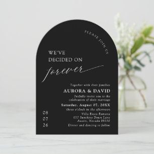 Invitation Noir & Blanc Nous avons décidé de Mariage pour tou